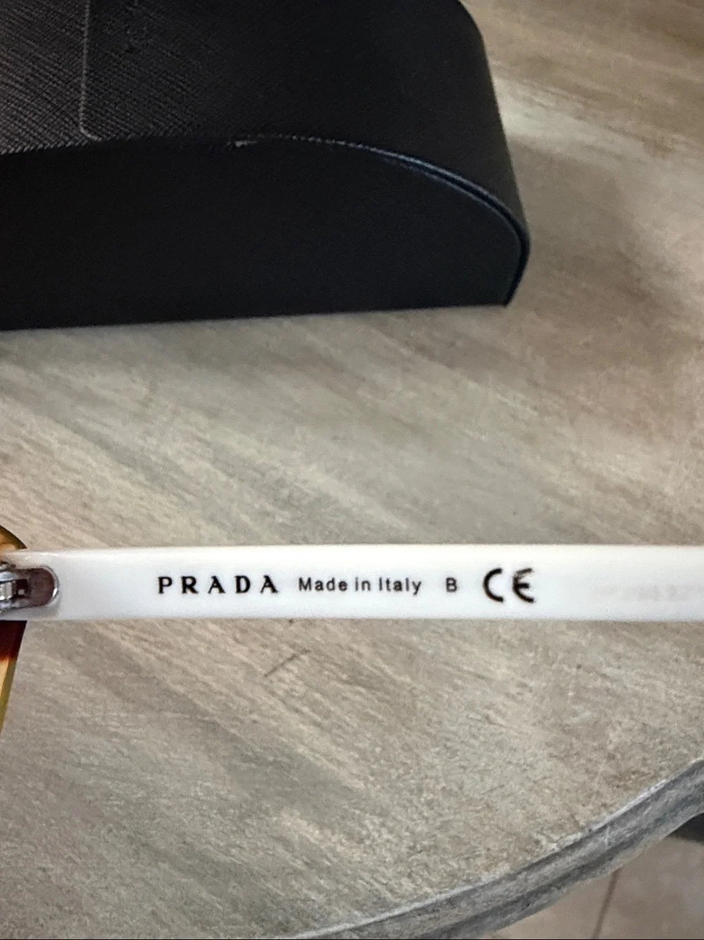 Prada White Tortoiseshell Sunnies  . Excellent cond. w/ case